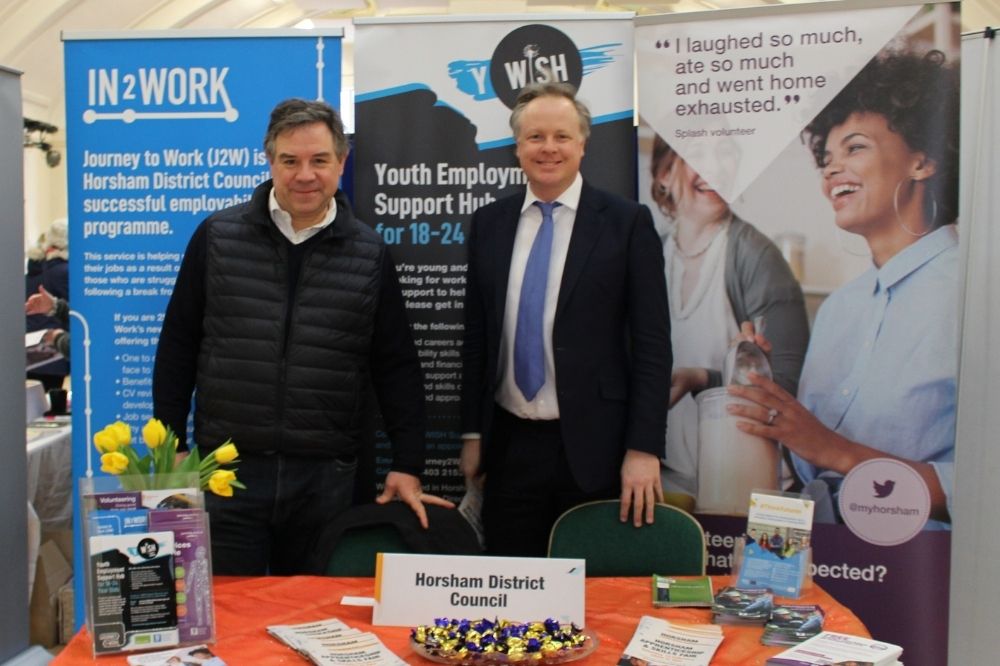 Jeremy Quin MP and Horsham District Council Cabinet Member for Horsham Town Centre Cllr Christian Mitchell
