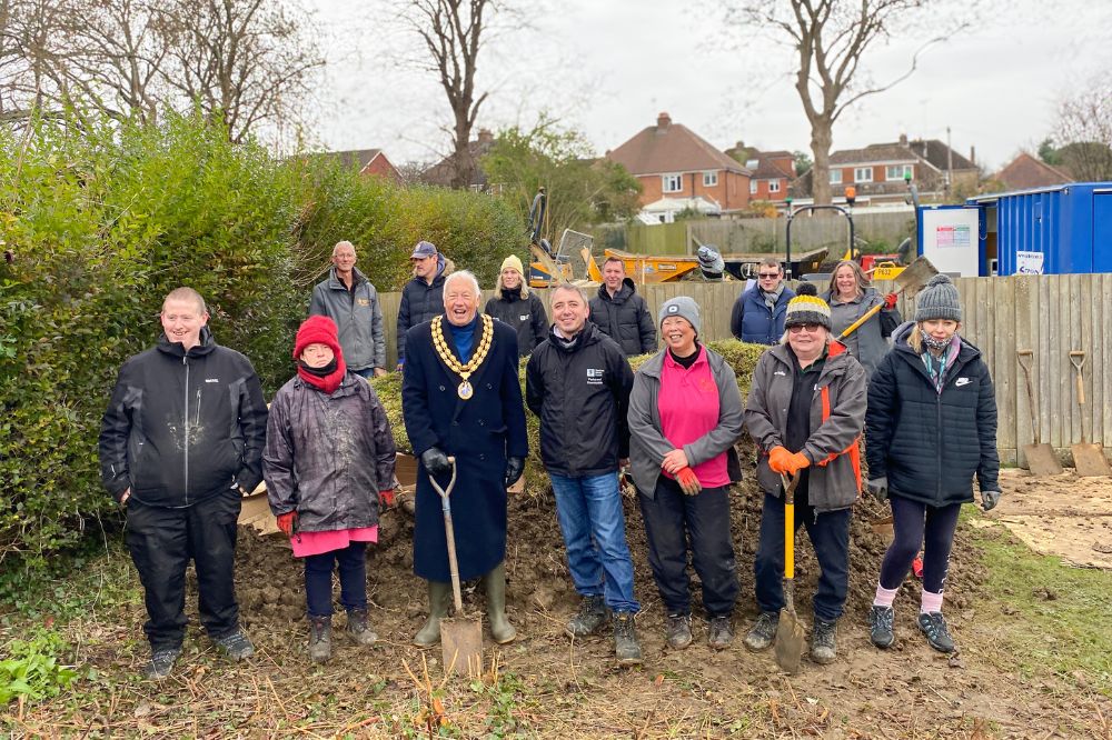 The Aldingbourne Trust group, with HDC Chairman and members of the Parks and Countryside team.