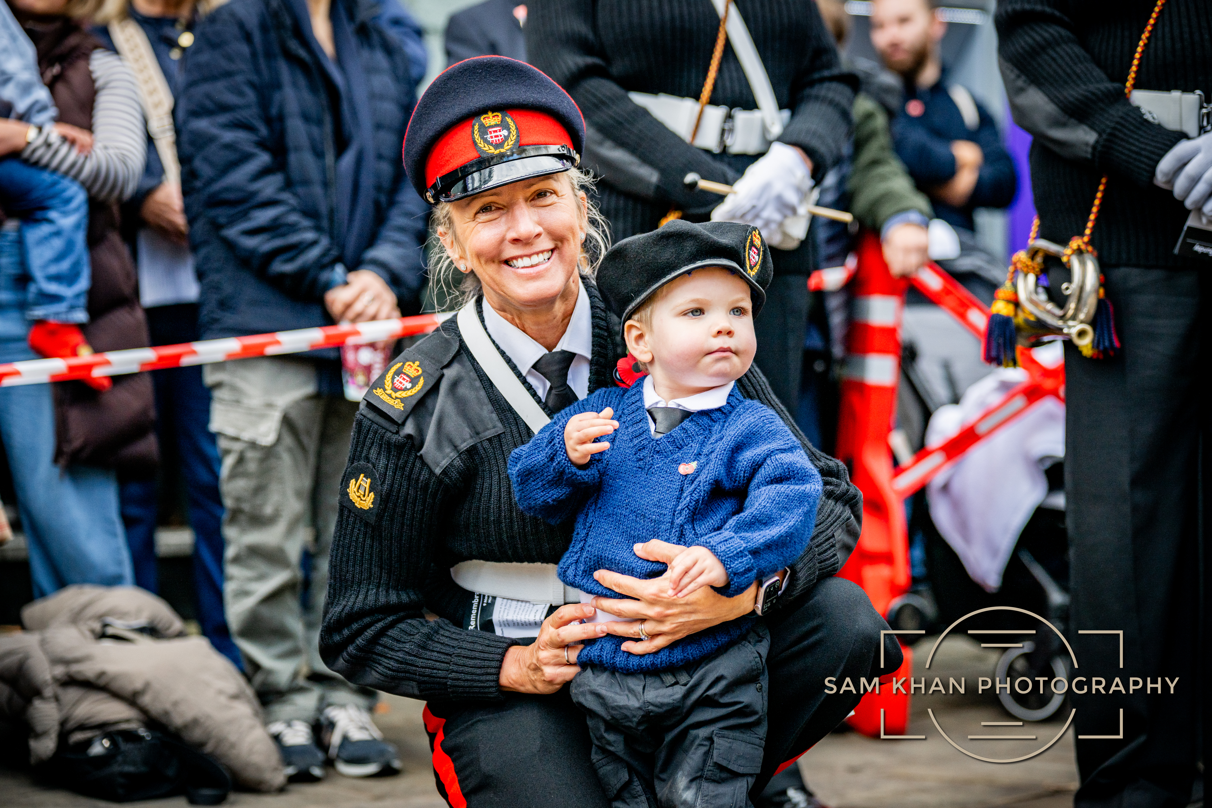 A granny and her grandson enjoying the event