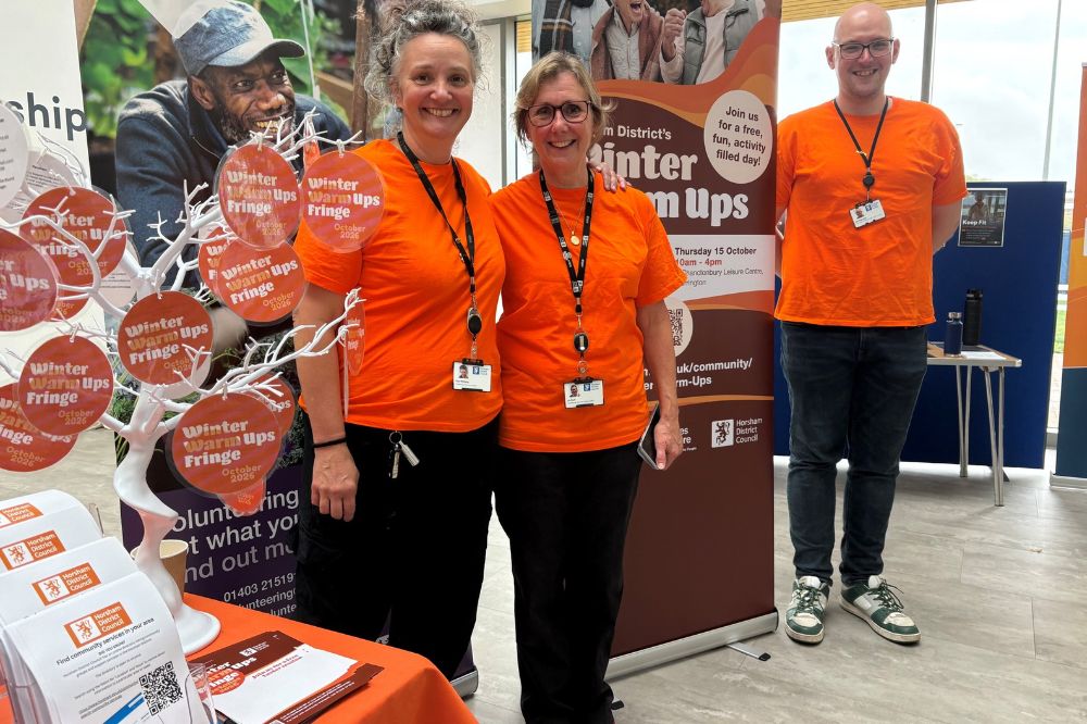 The Council's Community Development team at the Winter Warm up event