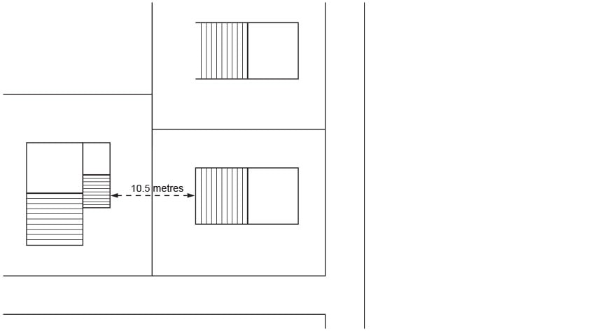 10.5 metres between blank gable and facing window of habitable room