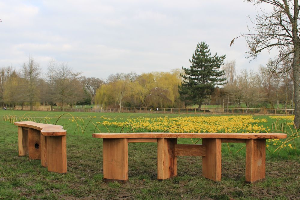 Two reflection benches