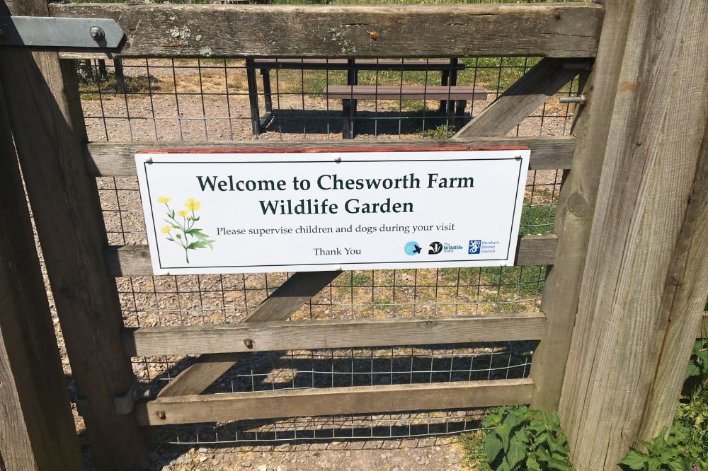 Chesworth Wildlife Garden sign
