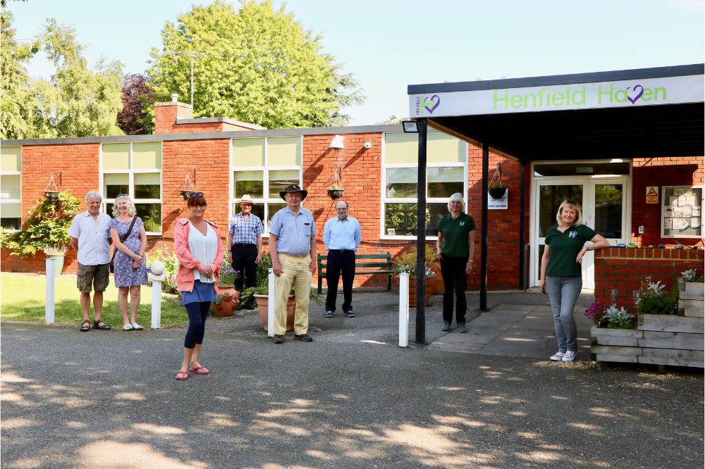 Henfield Haven posing outside of their property for BN5 Magazine in celebration of their CCF award