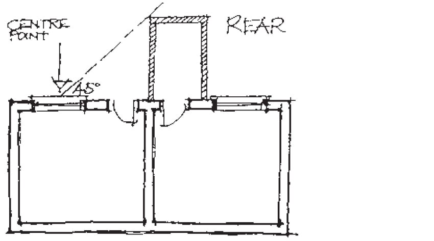 Acceptable single storey extension to a semi-detached or terraced property.