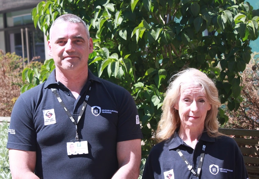 Jacquie Cave (right) and Dominic Woodhead (left)