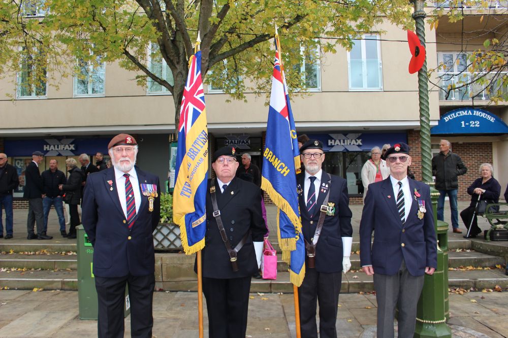 RBL standard bearers ahead of the Armistice Day service