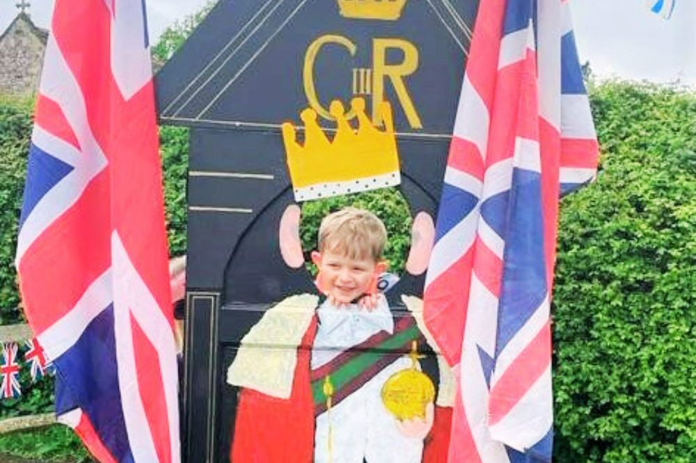 Theo aged 3 enjoys Ashington's celebrations