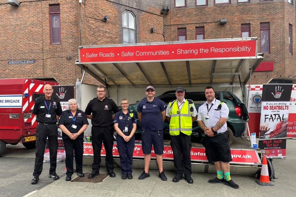 Horsham Neighbourhood Warden team alongside Parking colleagues, West Sussex Fire and Rescue Service and Sussex Police 