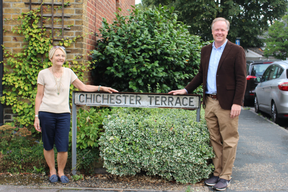 Cllr Lynn Lambert and Cllr Christan Mitchell in the proposed conservation area