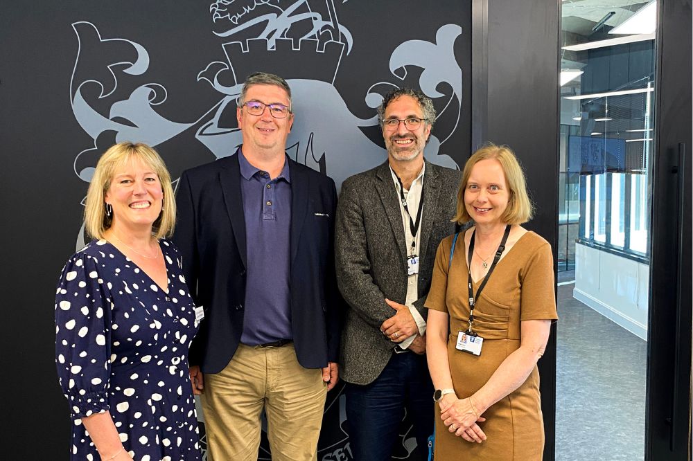 At the Homes for Tomorrow summit event Chief Executive of Sussex Weald Housing Association Corinna Bishopp, Leader of Horsham District Council Cllr Martin Boffey, Cabinet Member for Housing and Communities Cllr Sam Raby and Chief Executive of Horsham District Council Jane Eaton 