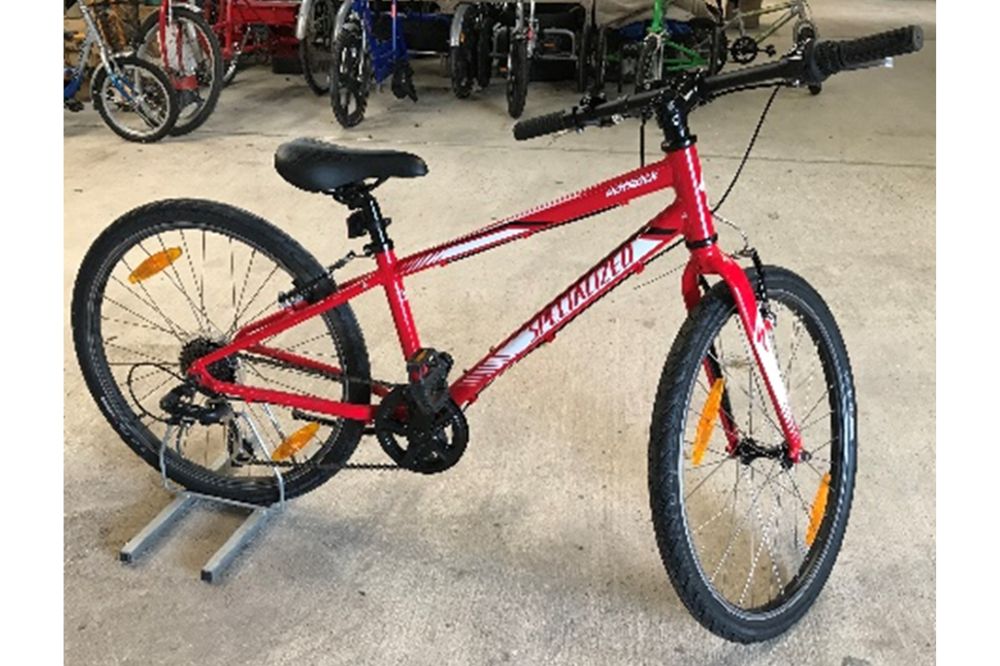 A red Hotrock bike