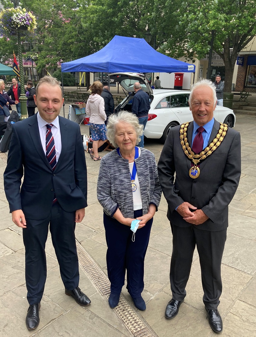 Cllr Billy Greening Vice Chair Cllr Kate Rowbottom and Chairman Cllr David Skipp attend Armed Forces Sunday