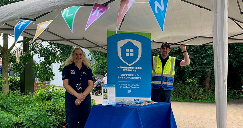 Talking tents in Horsham town centre