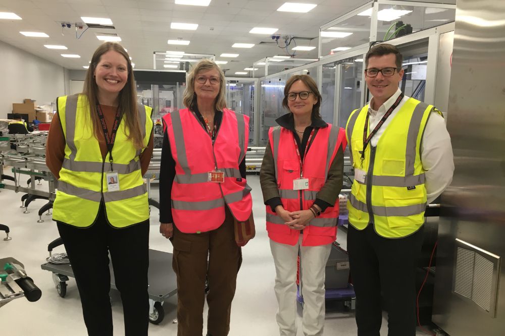 General Manager Christy Owings, Cllr Joanne Knowles, Cllr Colette Blackburn, Operations Director Jon Pickering