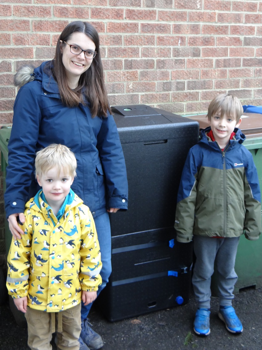 The Hall family with their Hot Bin