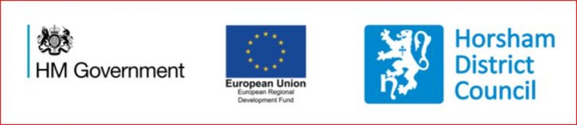 HM Government, European Union European Regional Development Fund and Horsham District Council