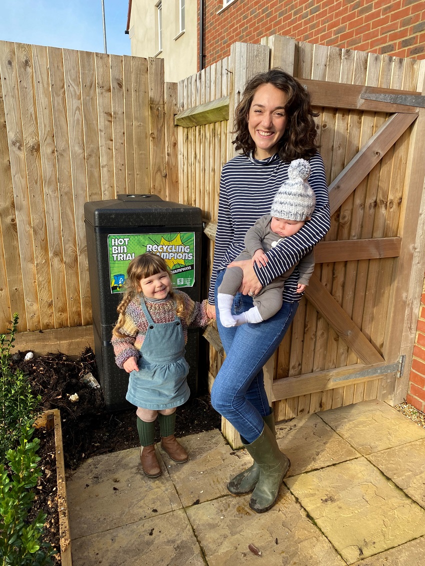 The White family with their Hot Bin