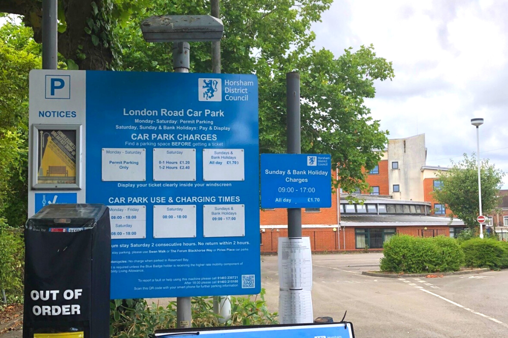 London Road Car Park currently not in use