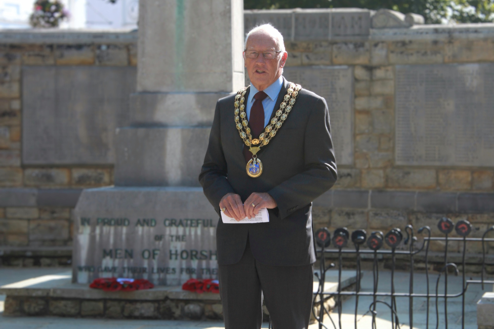 Cllr Skipp giving his address