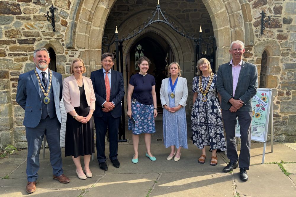 Civic Service attendees photographed outside St Mary’s Church