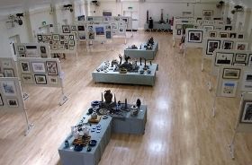 Main hall set up for Art exhibition