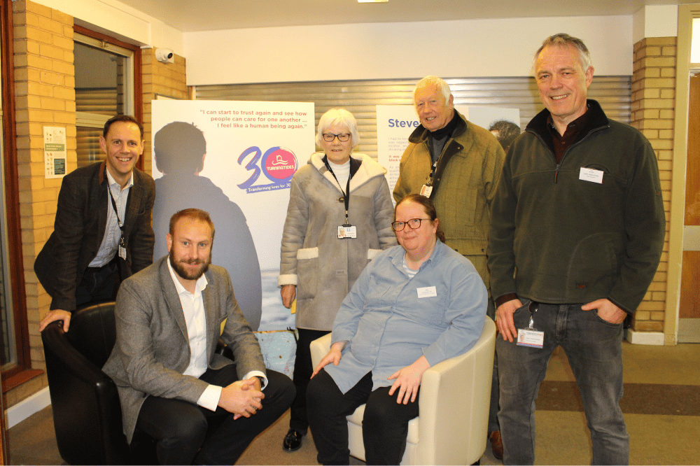 Horsham District Council officers and councillors with members of Turning Tides at Roffey Place