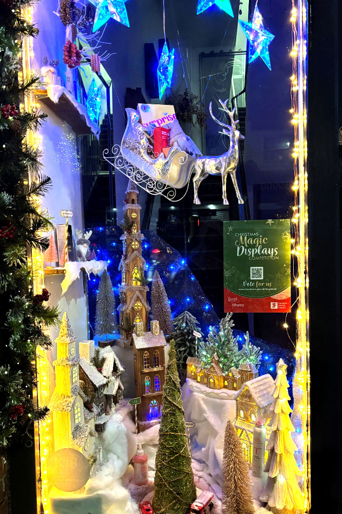 Blush Hair Boutique window display