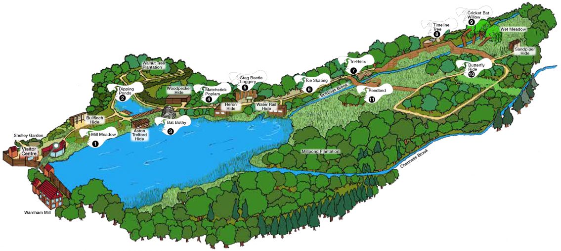 Map of Warnham Discovery Trail route