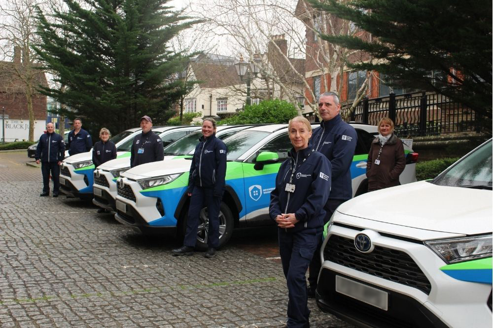 The wardens with their new hybrid vehicles
