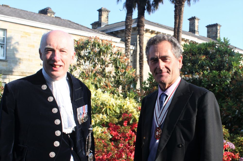 High Sheriff of Sussex Andrew Bliss and Vice Lord Lieutenant Sir Richard Kleinwort