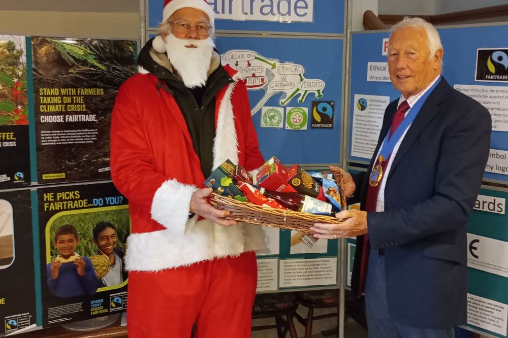 Chairman spreads festive cheer at the Horsham Fairtrade Christmas Market