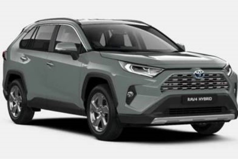 A Hybrid Toyota car in grey