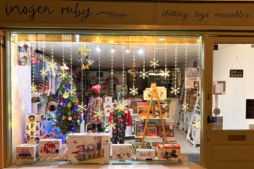 Imogen Ruby sustainable window display