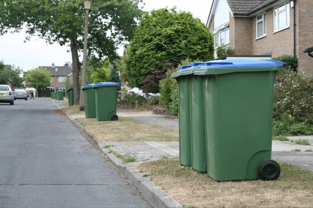 Bins ready to be collected