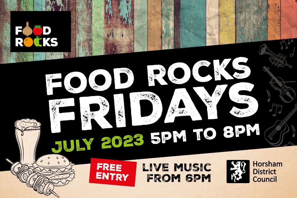 Food Rocks Fridays: 12-8pm with live music from 6pm