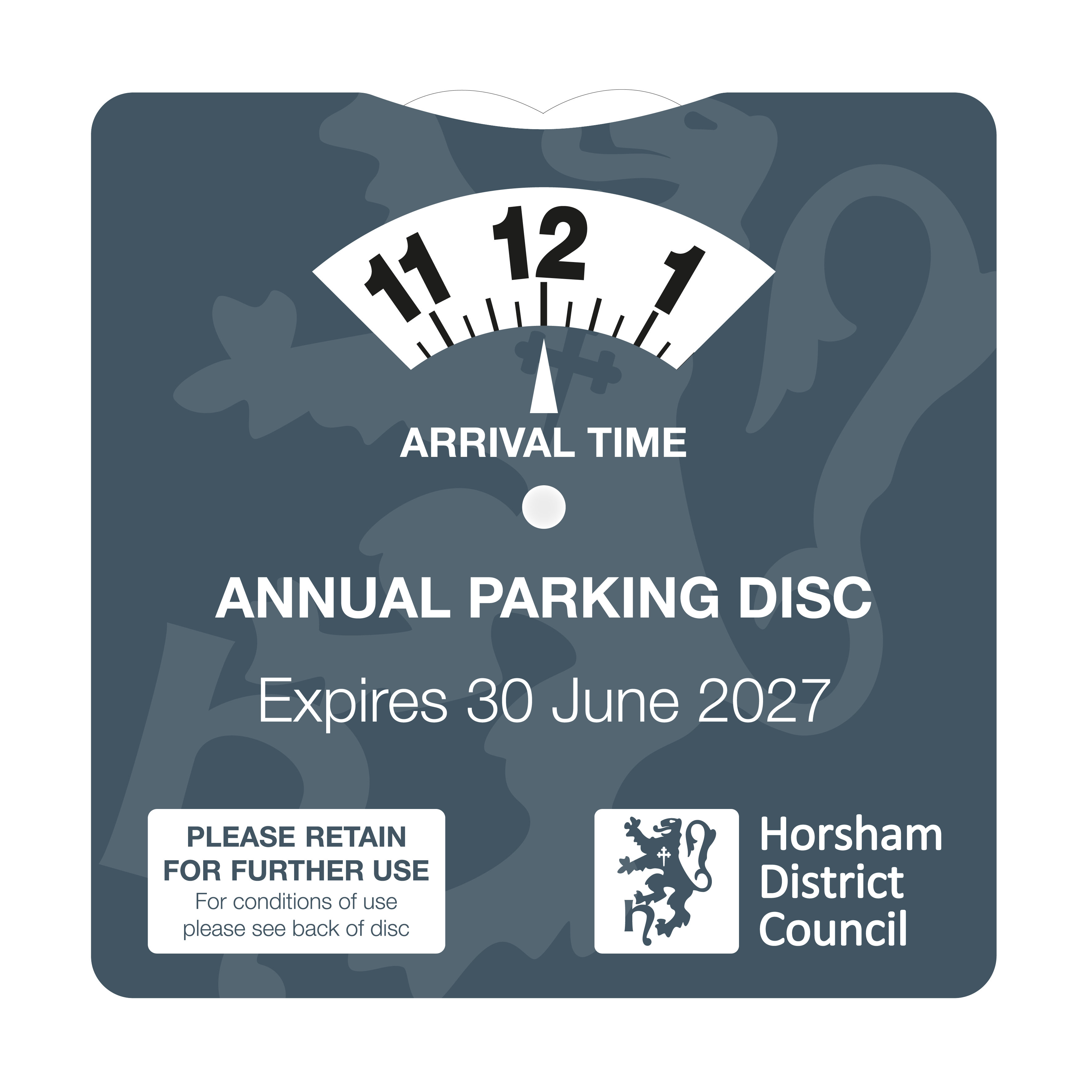 Annual Parking Disc 2026 27