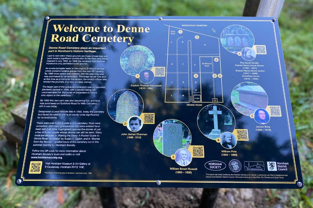 Denne Cemetery board