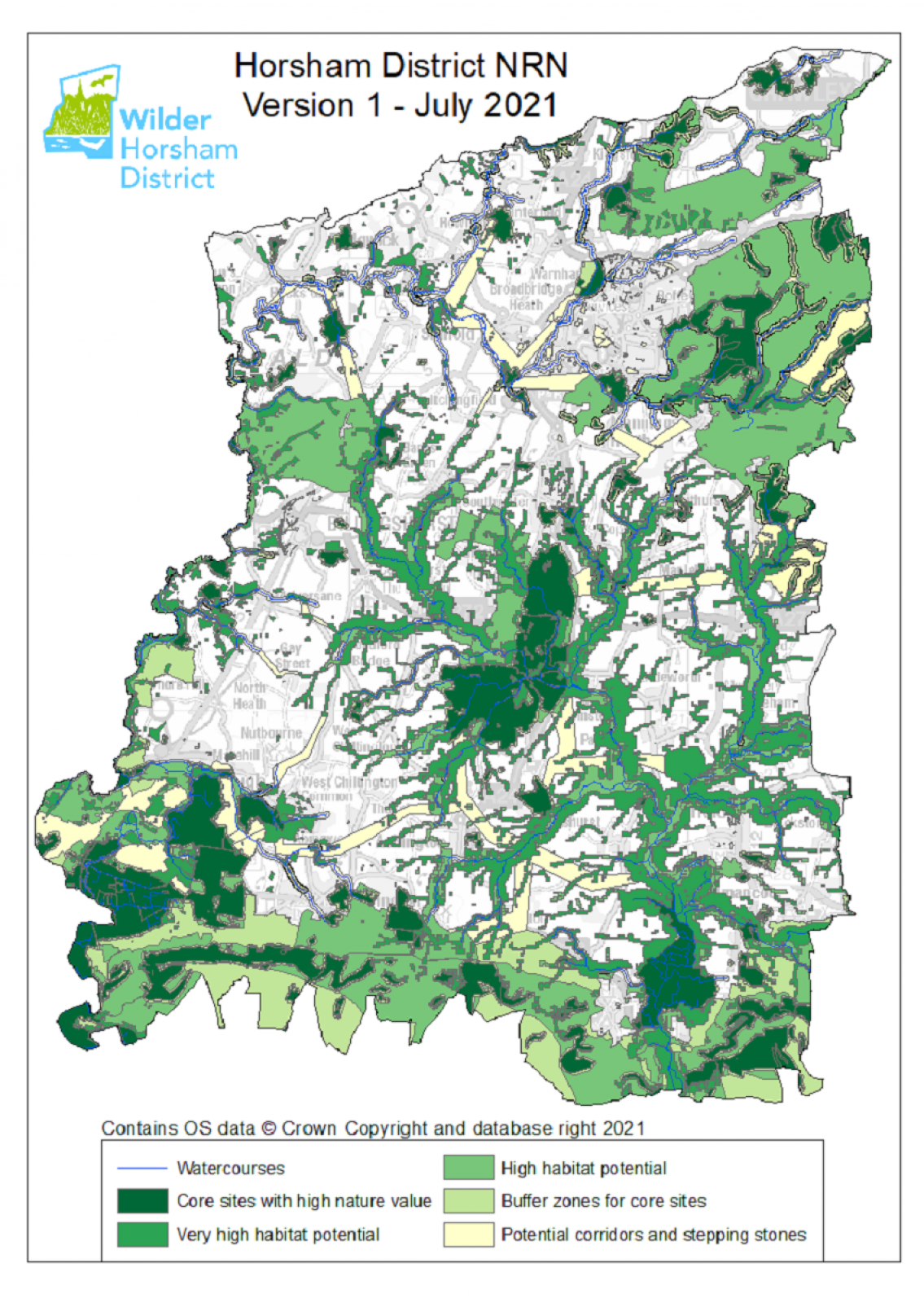 Horsham District Nature Recovery Network version 1 July 2021