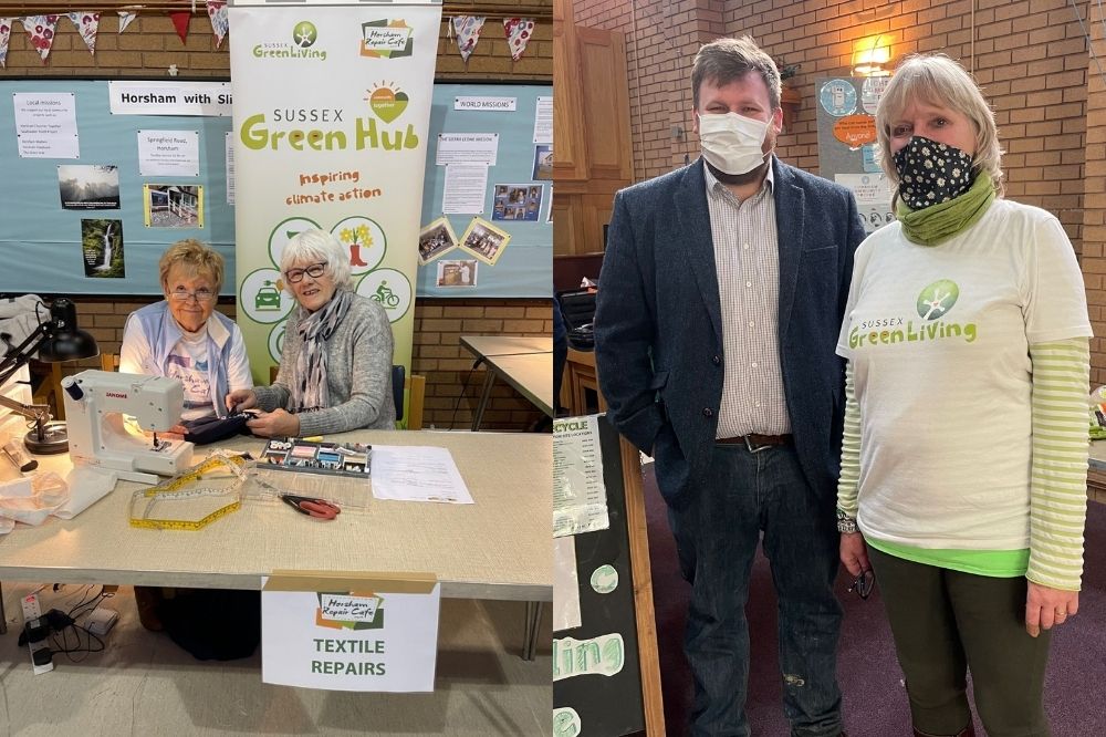 Cllrs Toni Bradnum and James Wright visit Sussex Green Living Climate Hub