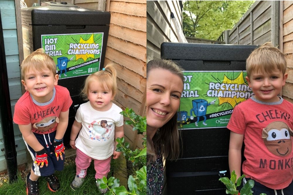 Charman family with their Hot Bin