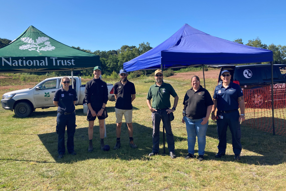 HDC Neighbourhood wardens with National Trust representatives and dog behaviourists