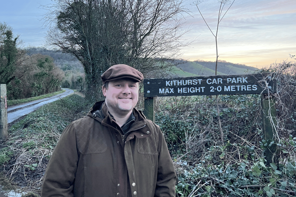 Cllr Josh Potts, Cabinet Member for the Environment and Rural Affairs at Kithurst Car Park