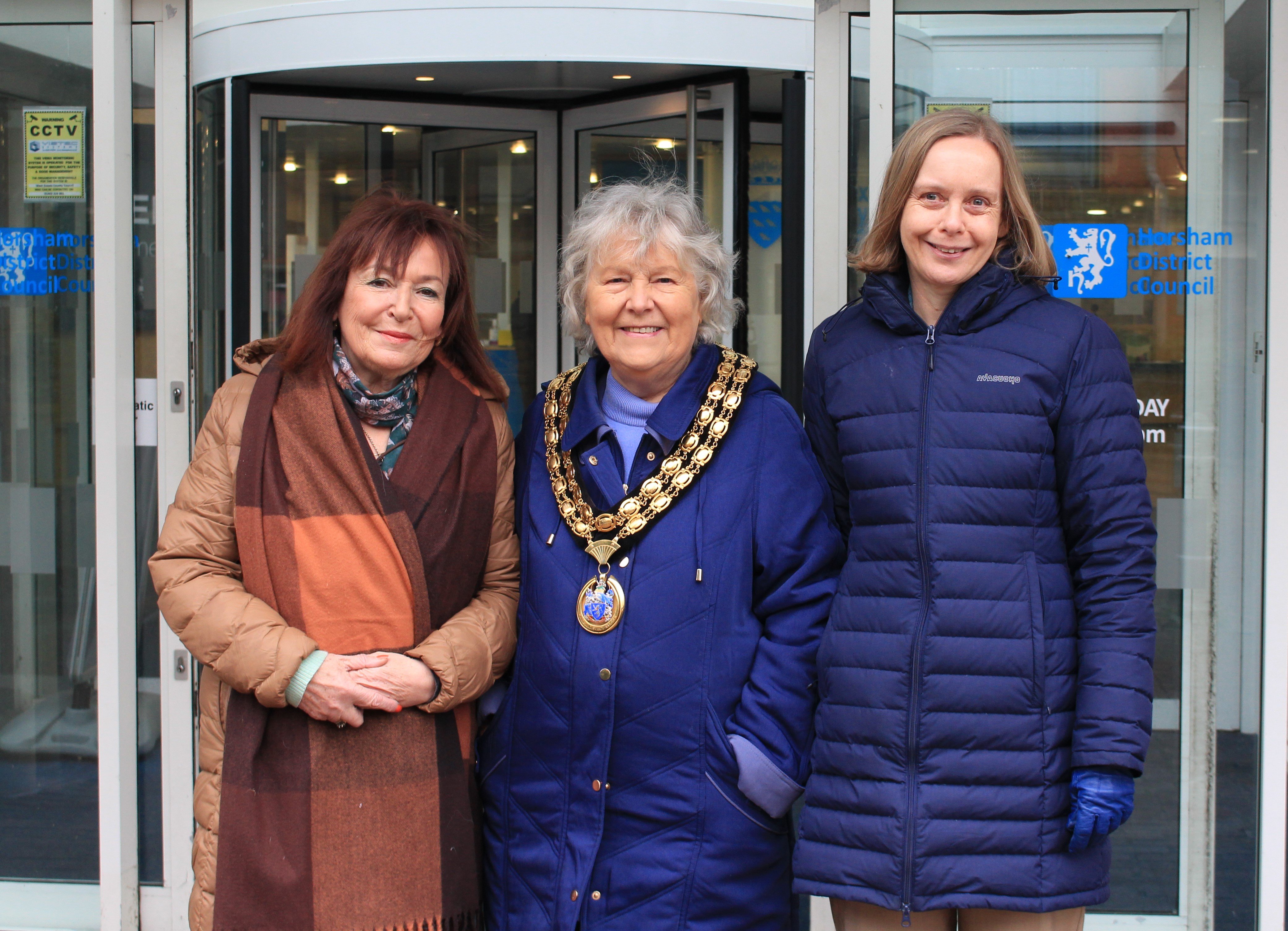 Including Leader Councillor Claire Vickers, Chairman Councillor Kate Rowbottom and Chief Executive Jane Eaton