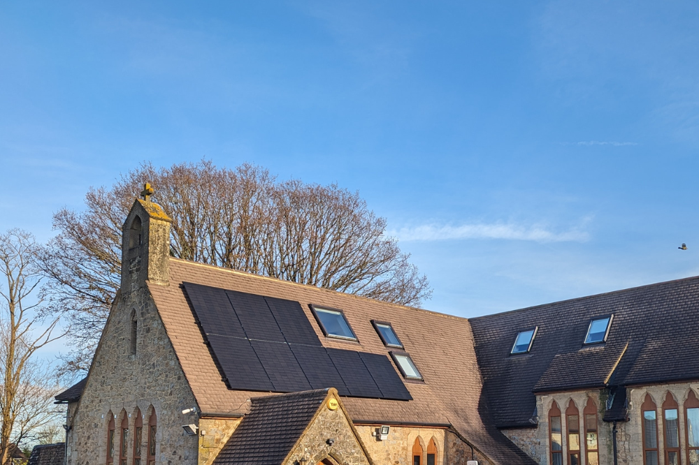 Image of solar panels on a roof