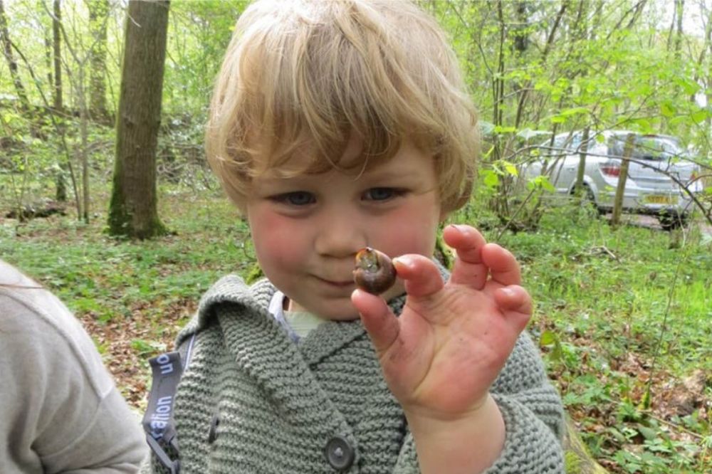 Child with snail