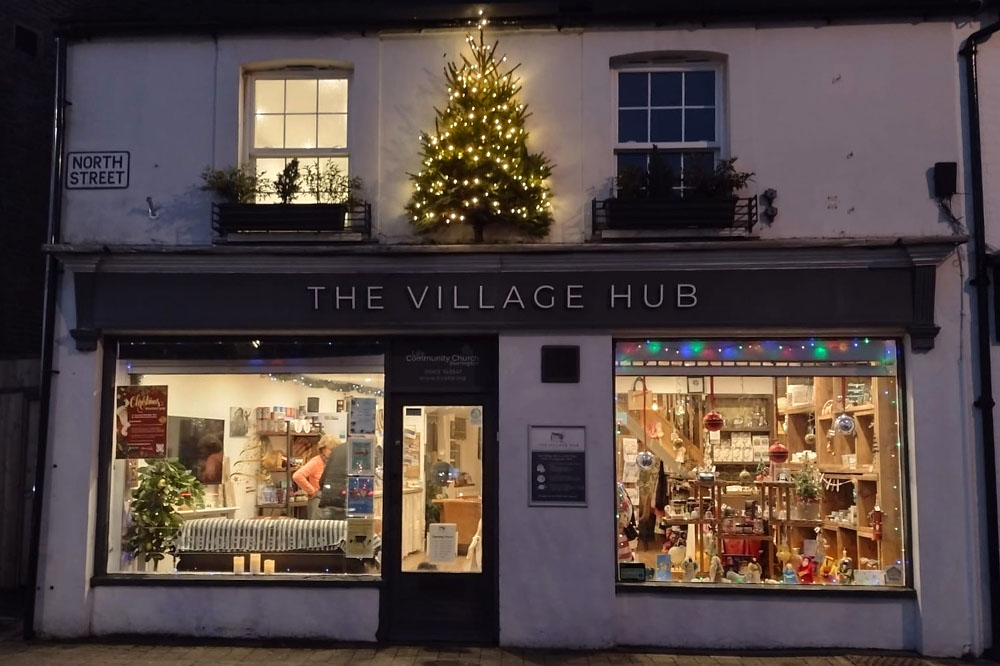 The Village Hub interior display