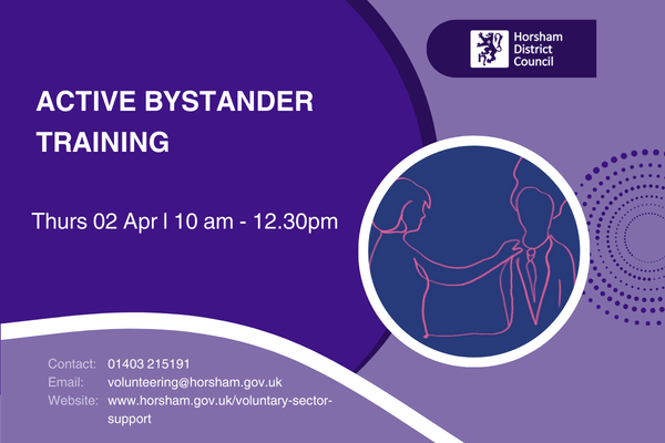 Active Bystander Training, 2 April, 10am to 12.30pm