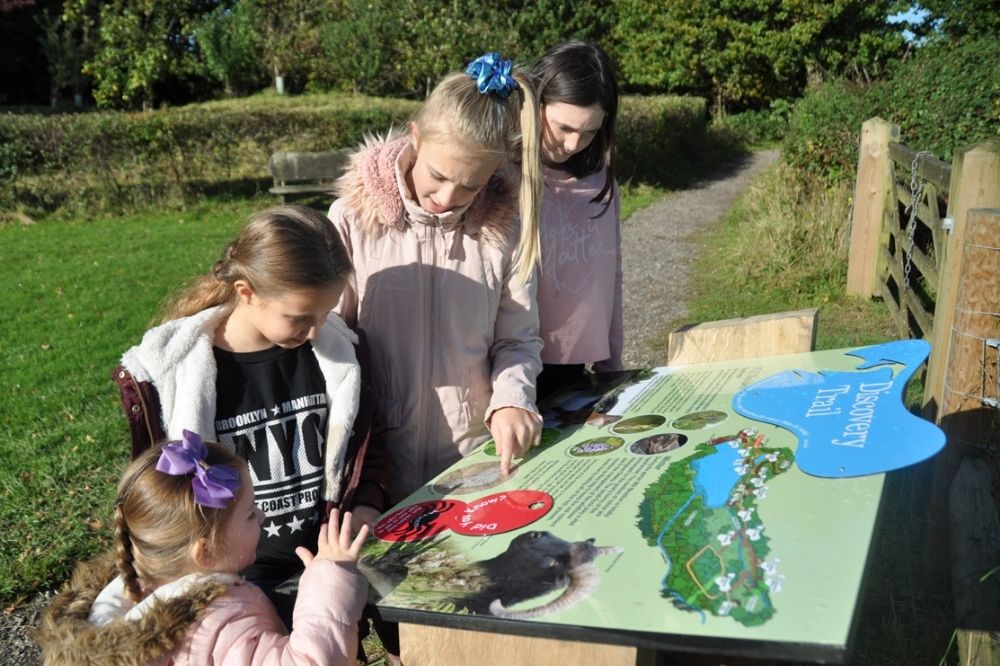 Children enjoying Warnham Discovery Trail