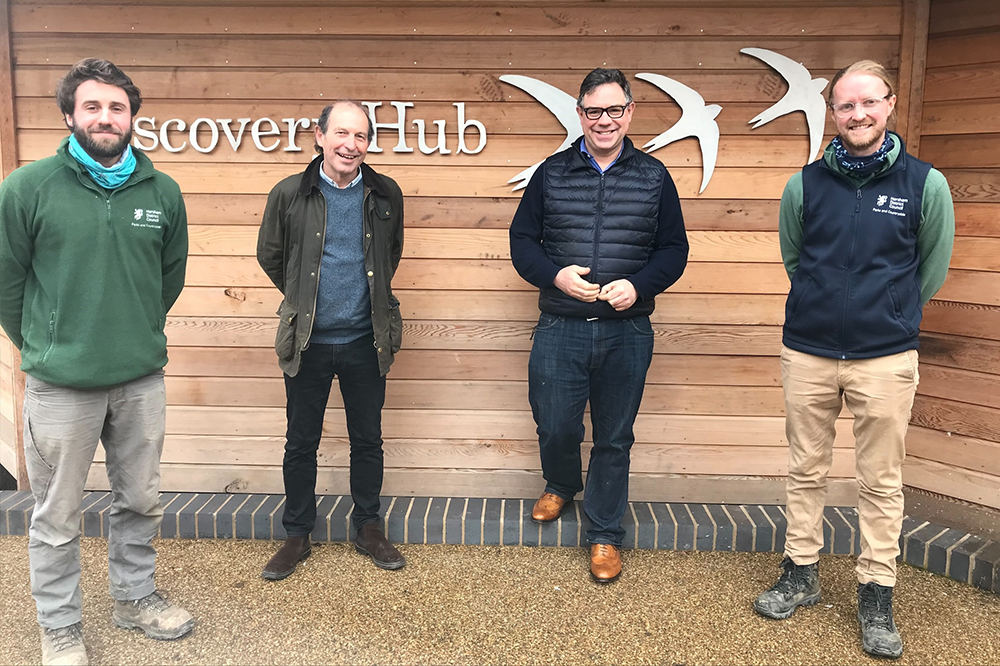 Jeremy Quin visits HDCs new Discovery Hub at Warnham Local Nature Reserve